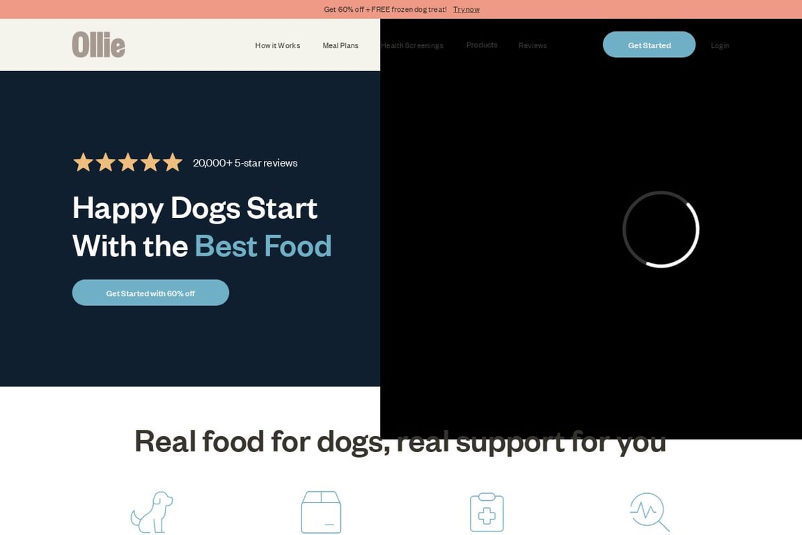 Ollie Pets, Inc. homepage