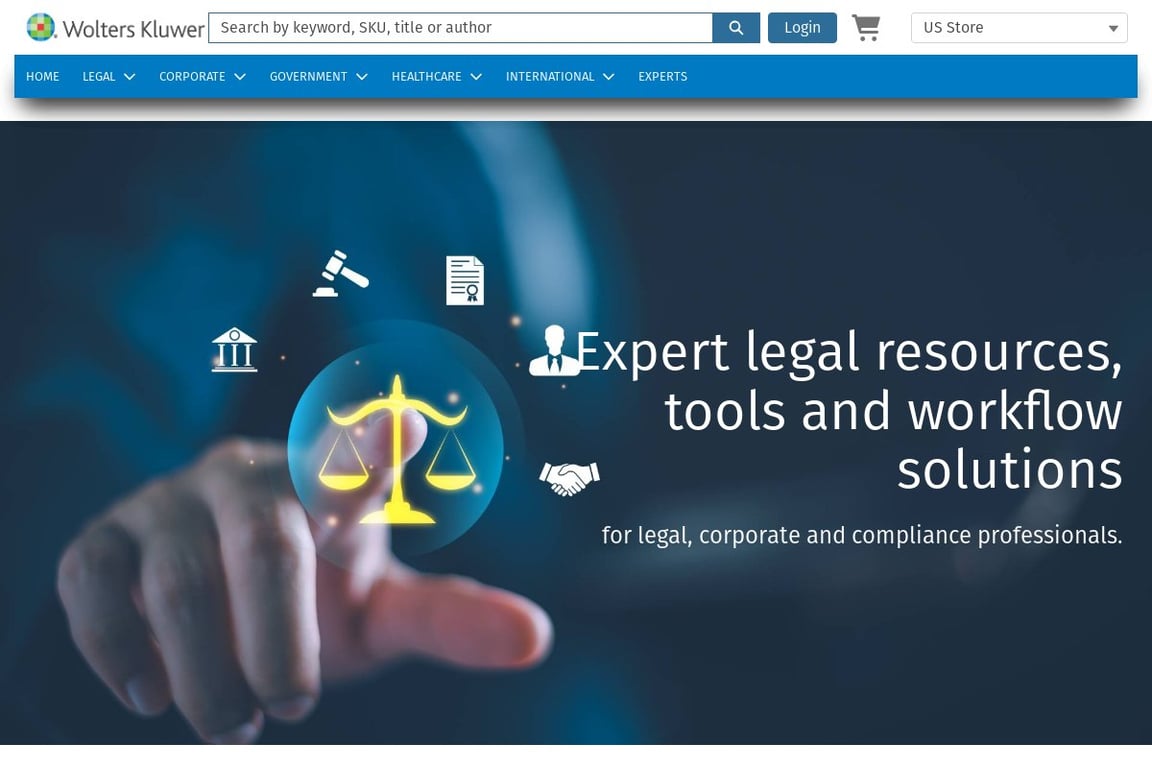 Wolters Kluwer Law & Business homepage