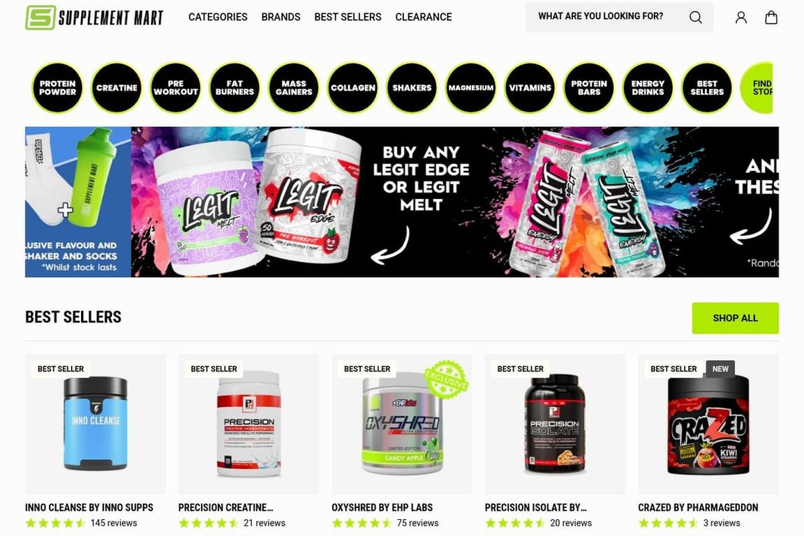 Supplement Mart homepage
