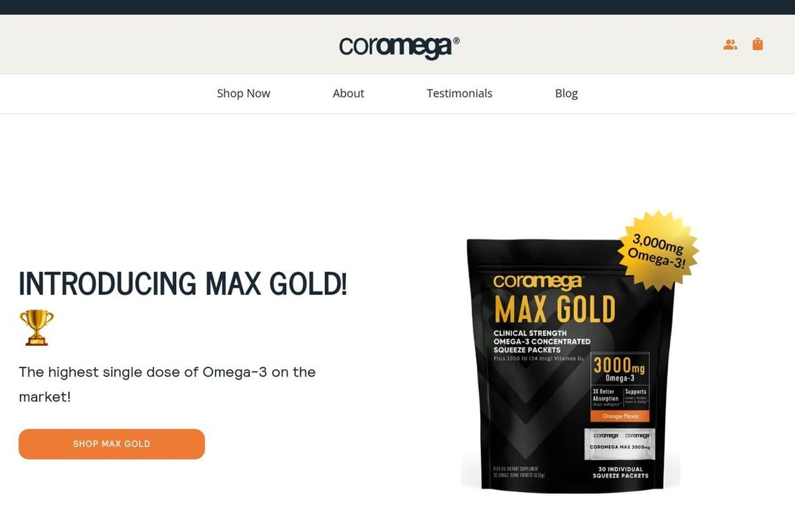Coromega homepage