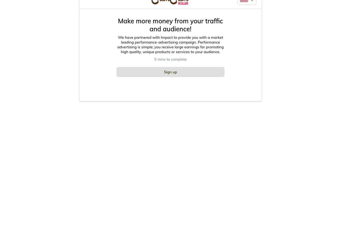 ChomChom Roller affiliate program signup page