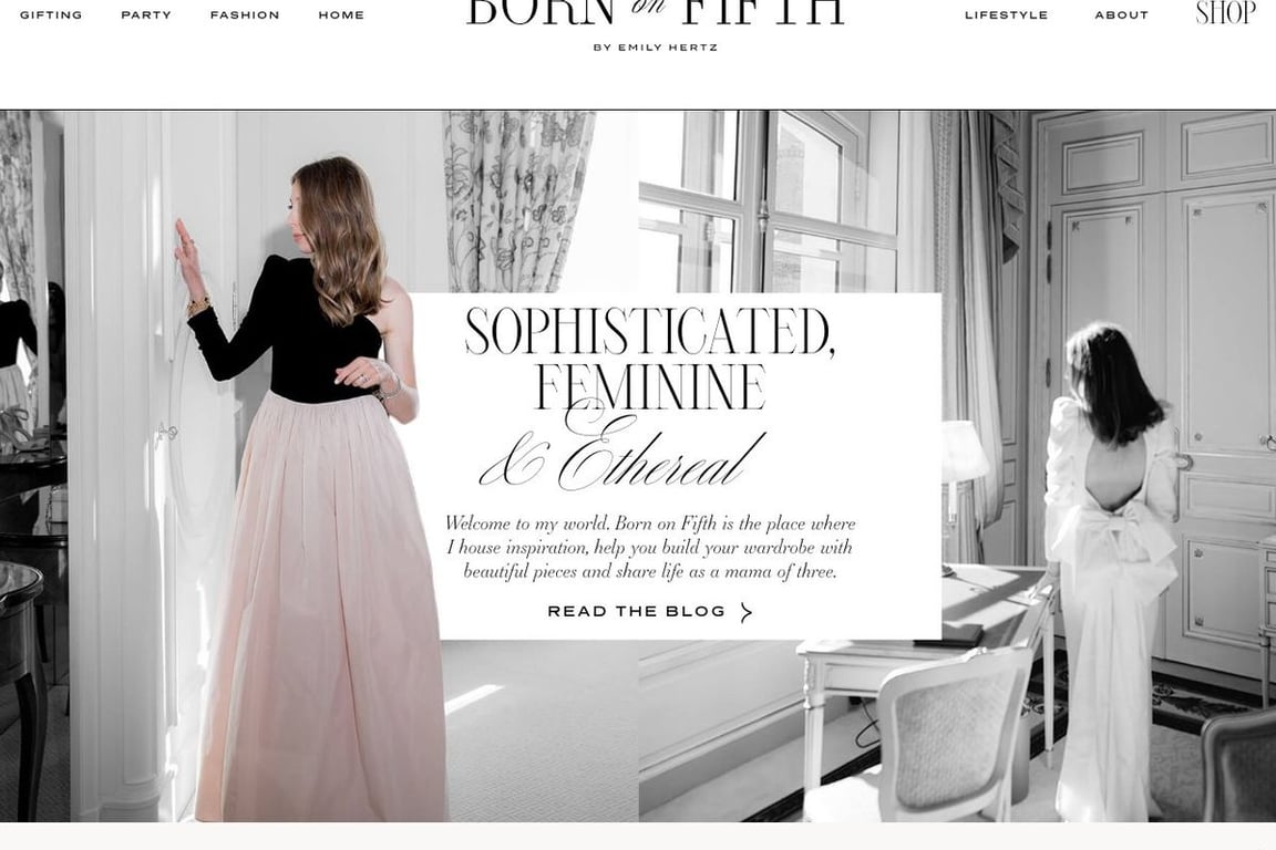 Bows & Blue homepage