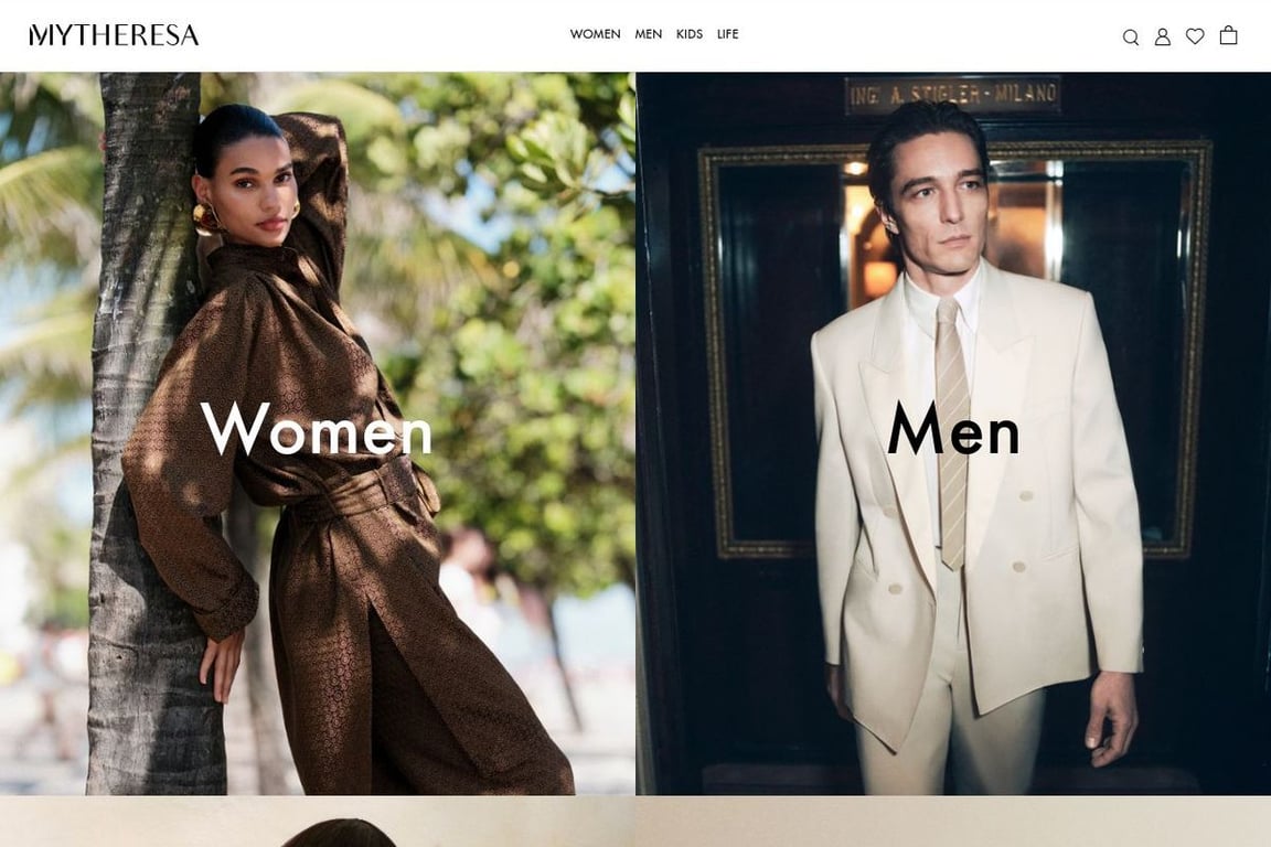 Mytheresa homepage