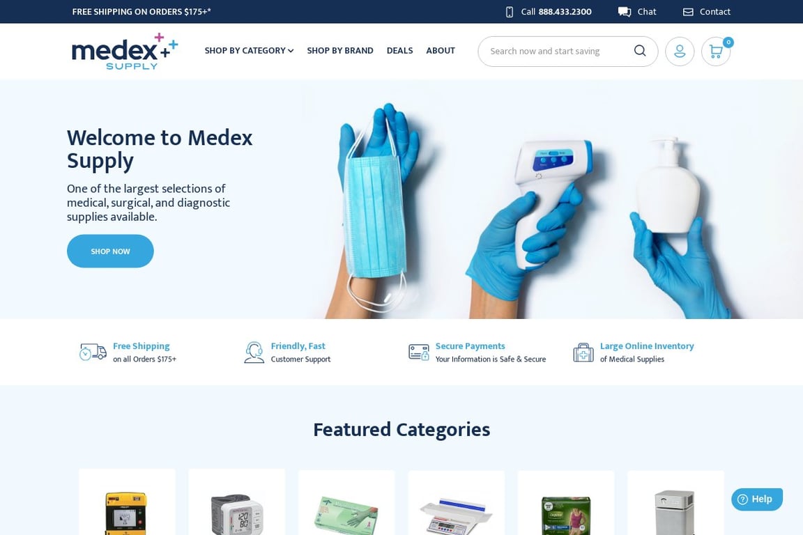 MedEx Supply homepage