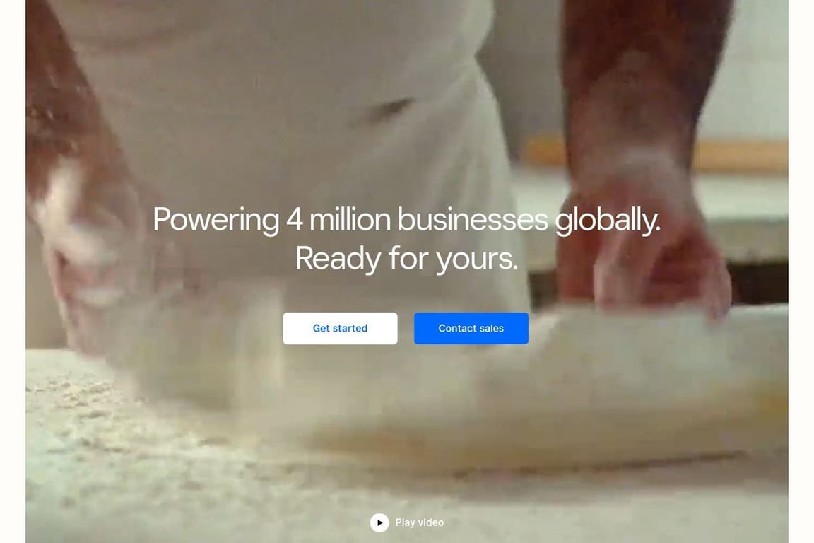 Square eCommerce homepage