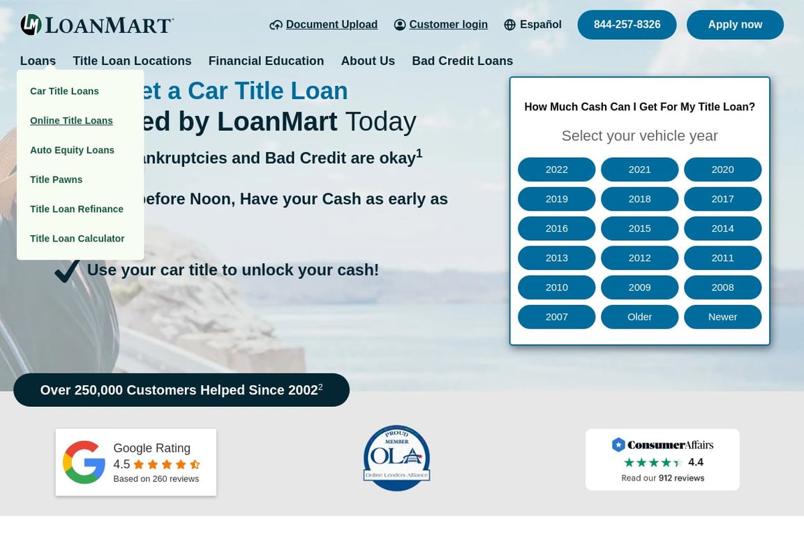 LoanMart homepage