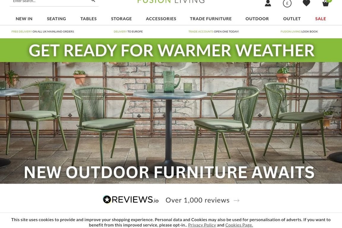Fusion Living homepage