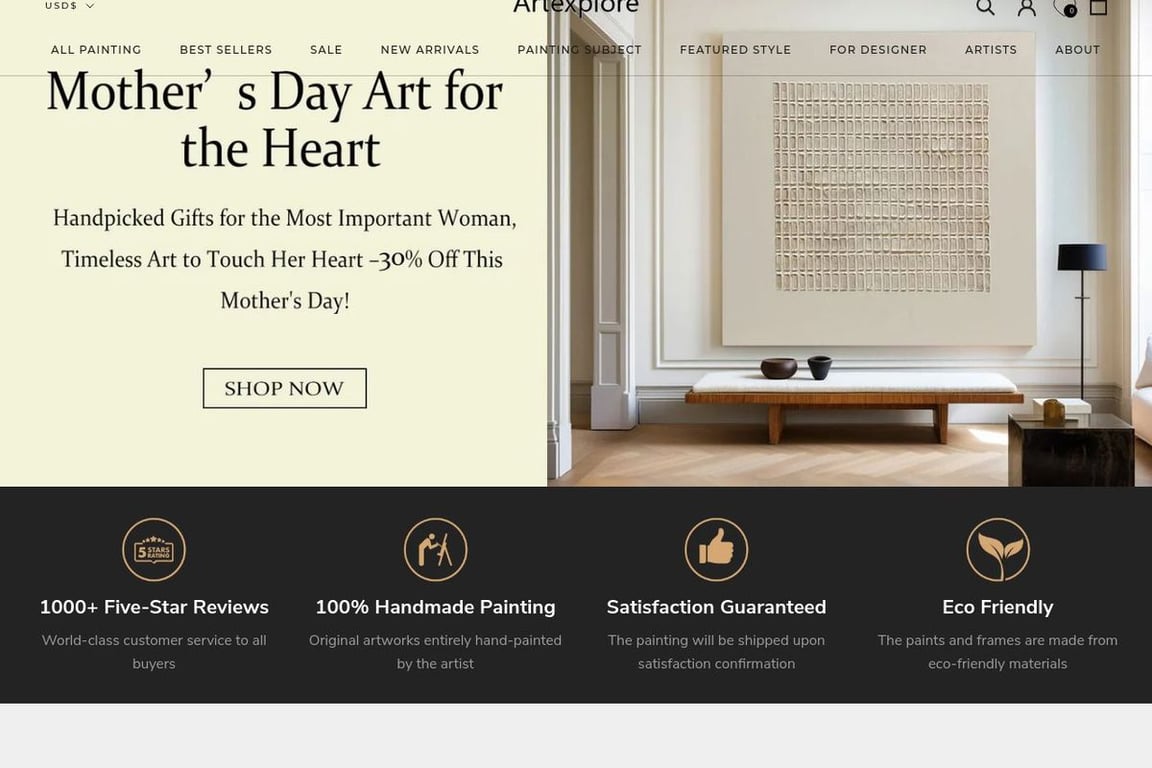 Artexplore homepage
