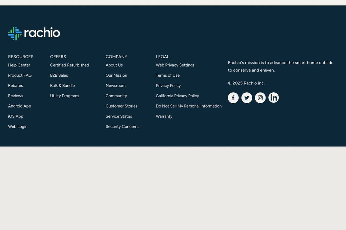 Rachio homepage