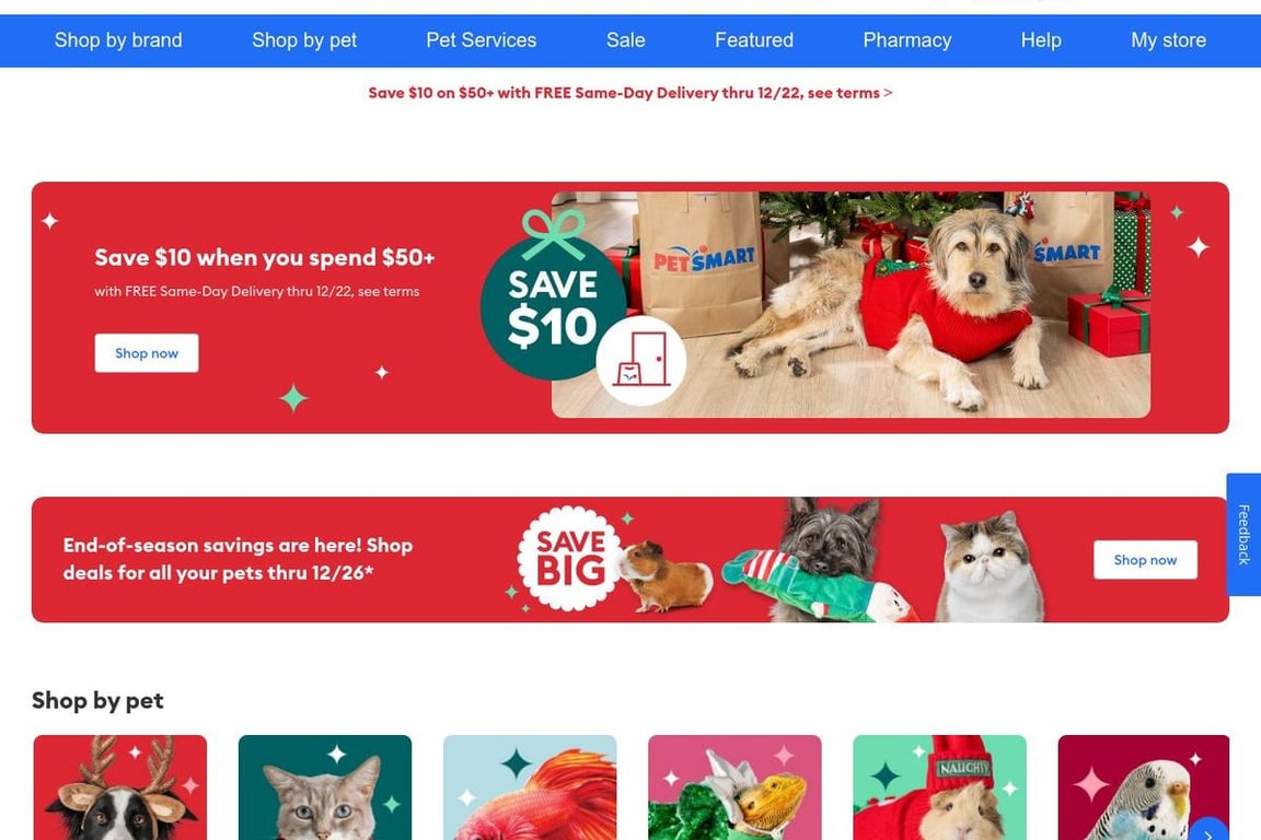 Petsmart website store