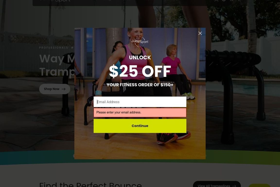 JumpSport homepage