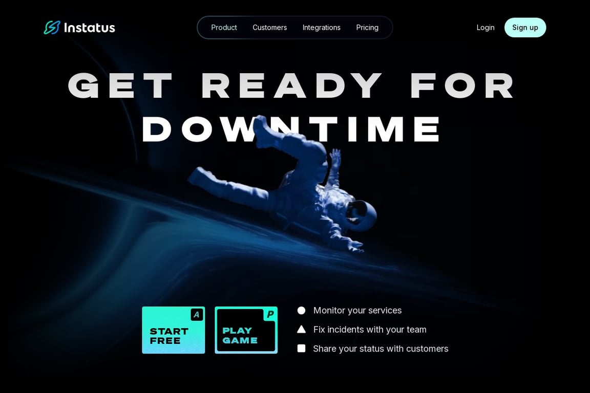 Instatus homepage
