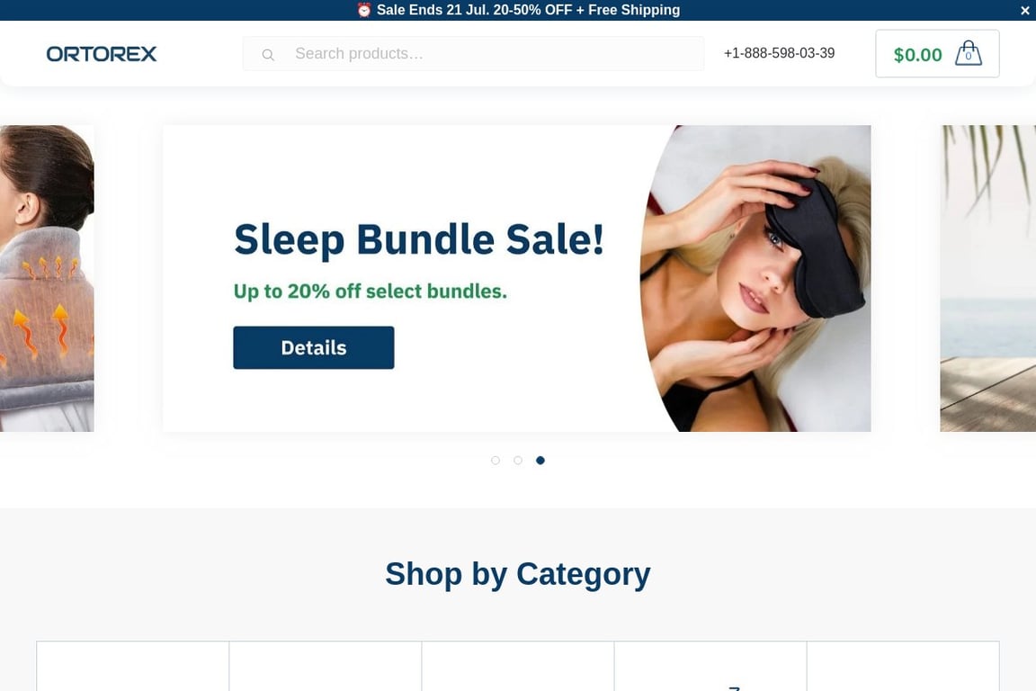 Ortorex.com global homepage