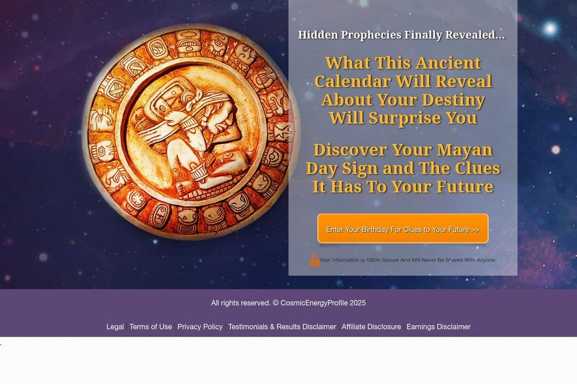 Cosmic Energy Profile homepage