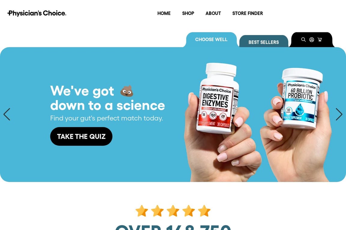 Physician’s Choice homepage