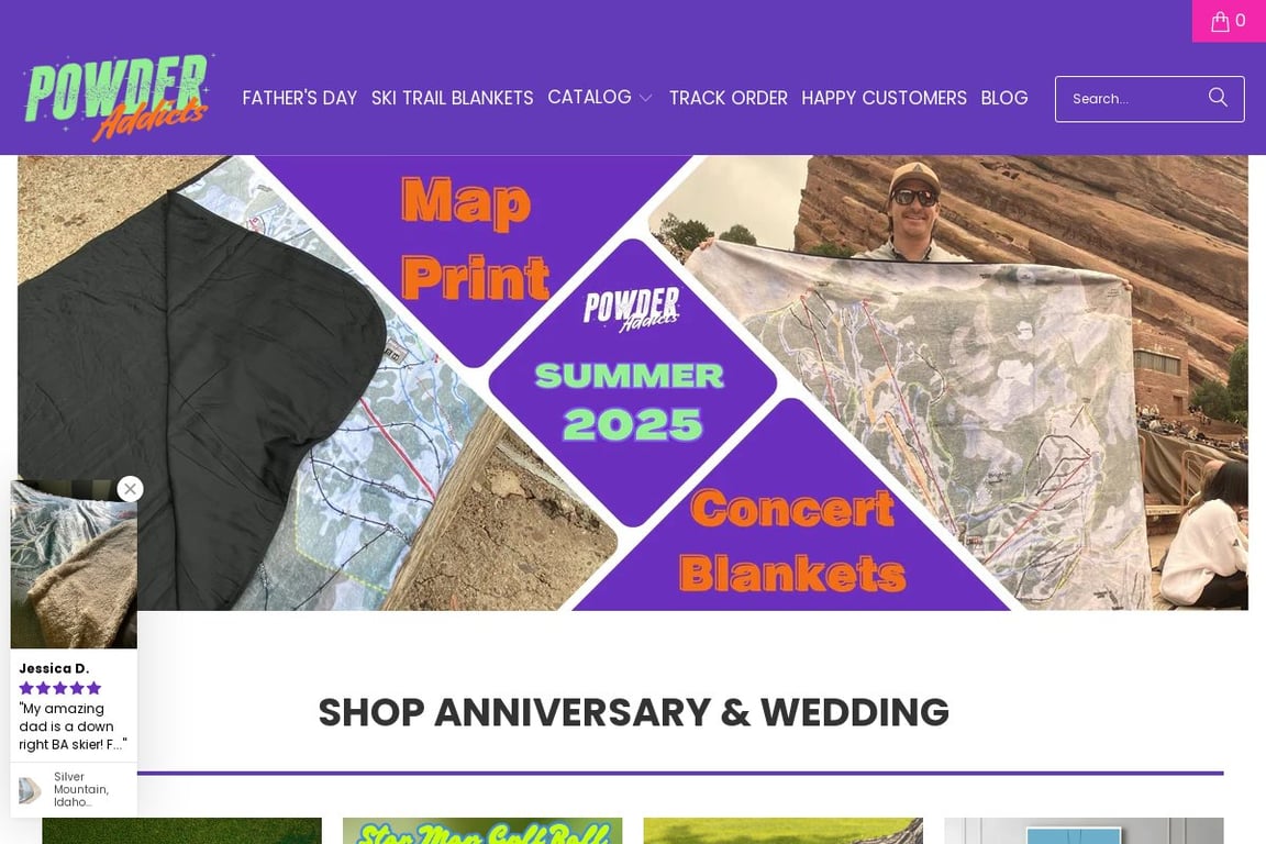 Powder Addicts homepage
