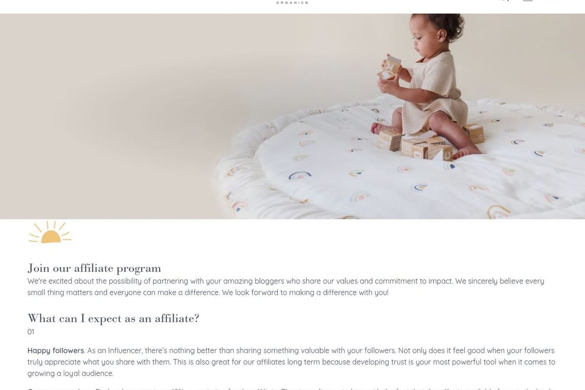 Makemake Organics affiliate program signup page
