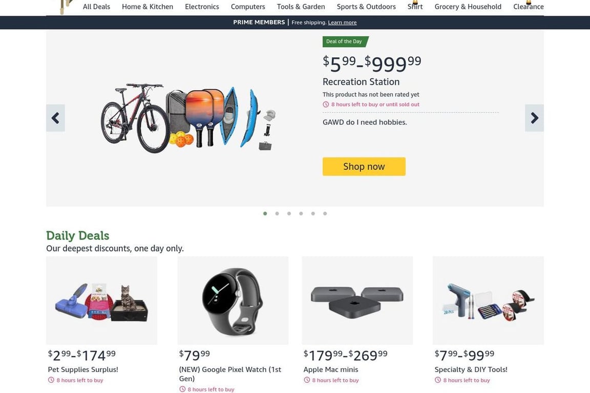 Woot homepage