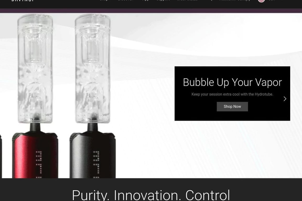 DaVinci Vaporizer homepage