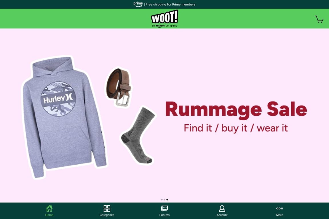 Woot homepage