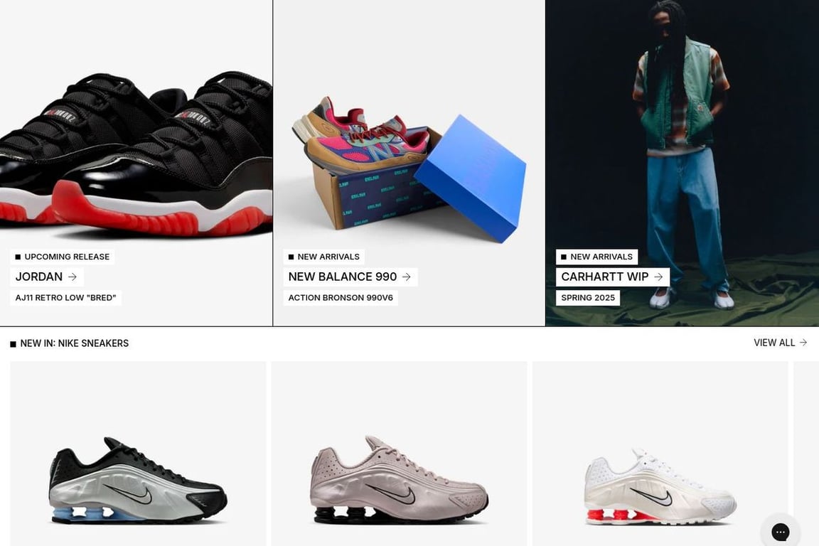 Sneakersnstuff homepage