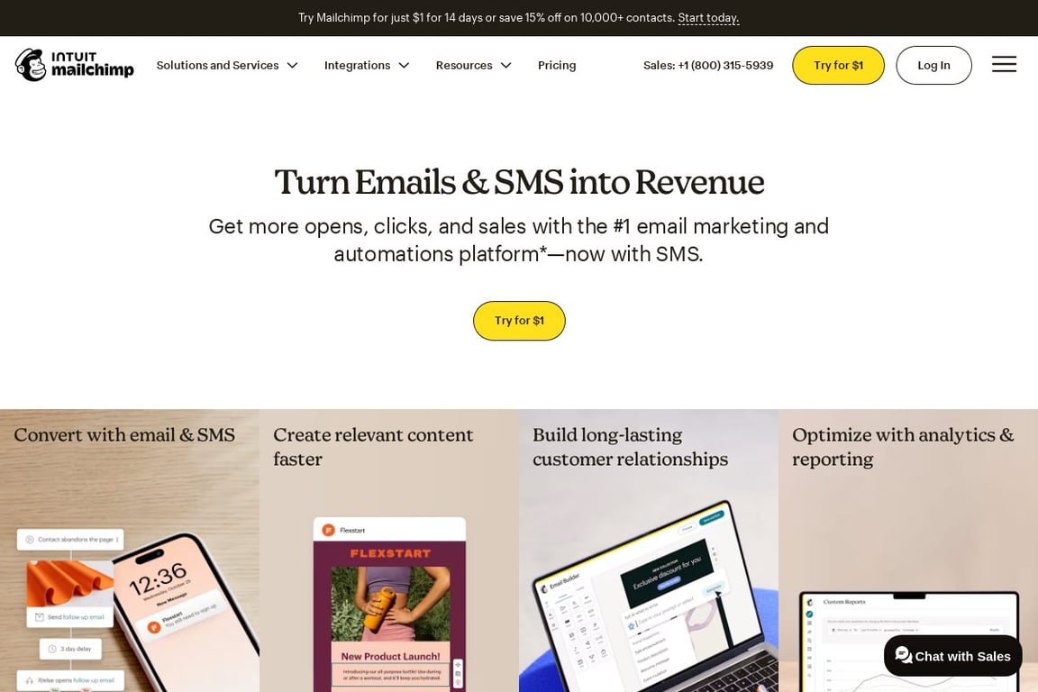 Mailchimp affiliate program signup page