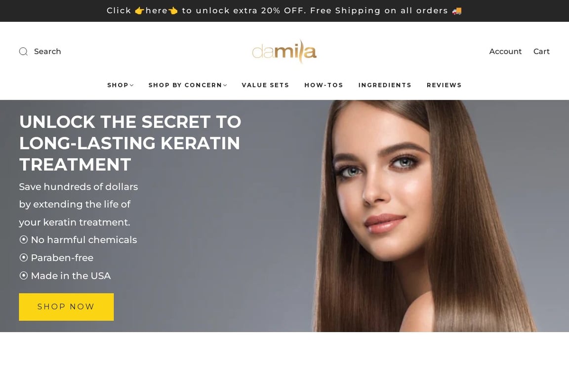 Damila homepage