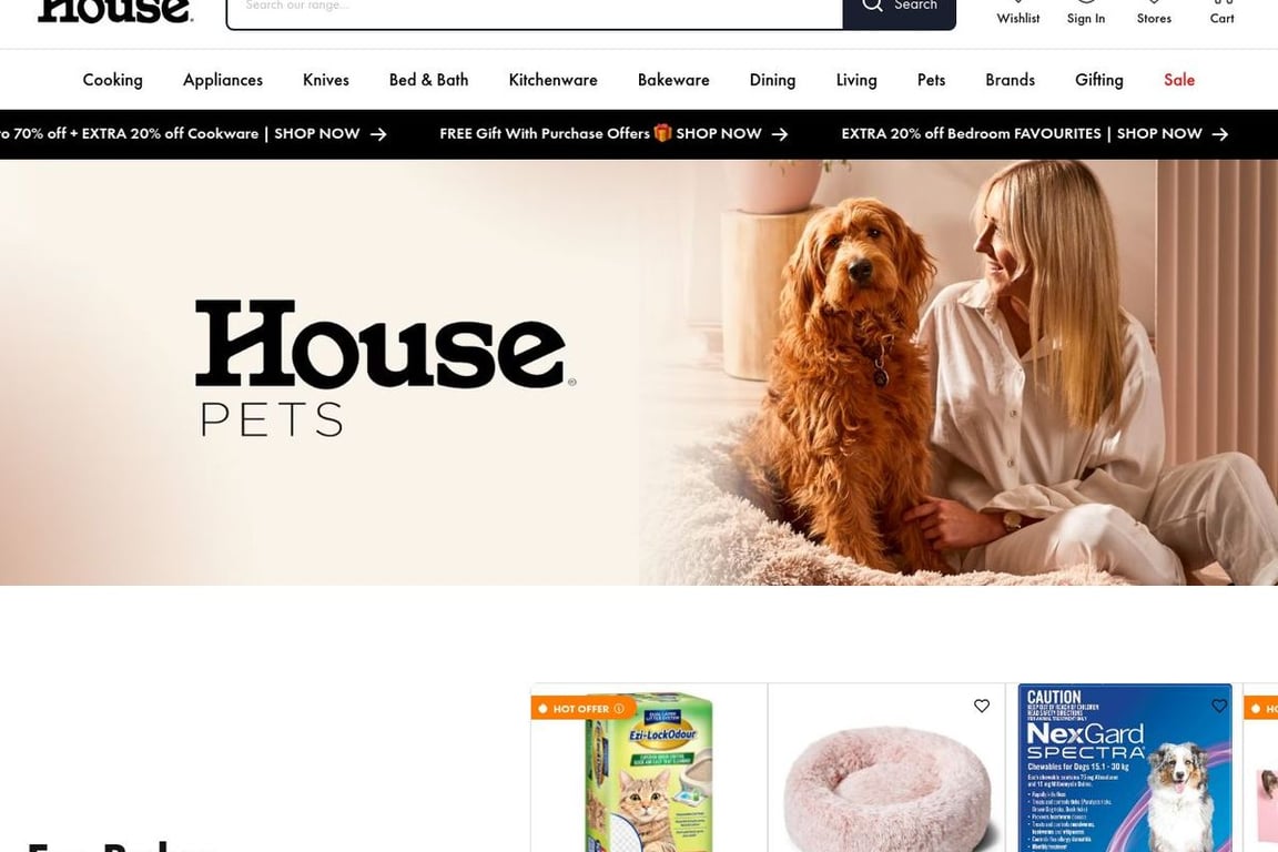 Pet House homepage