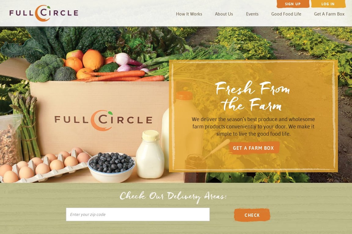 Full Circle Farms homepage