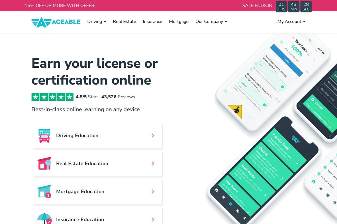 Aceable.com homepage