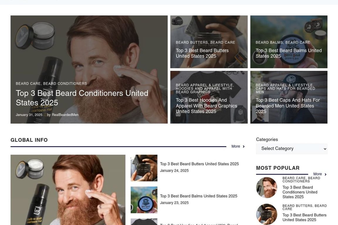 Real Bearded Men homepage