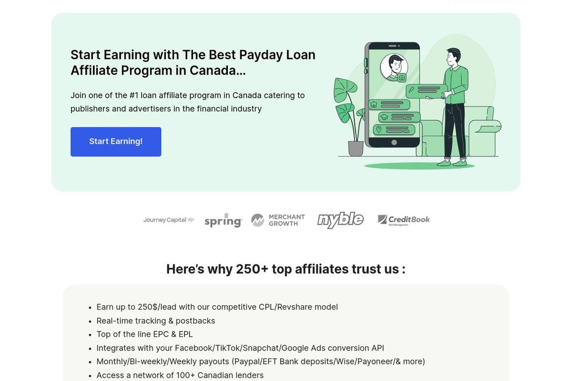 LeadScout affiliate program signup page