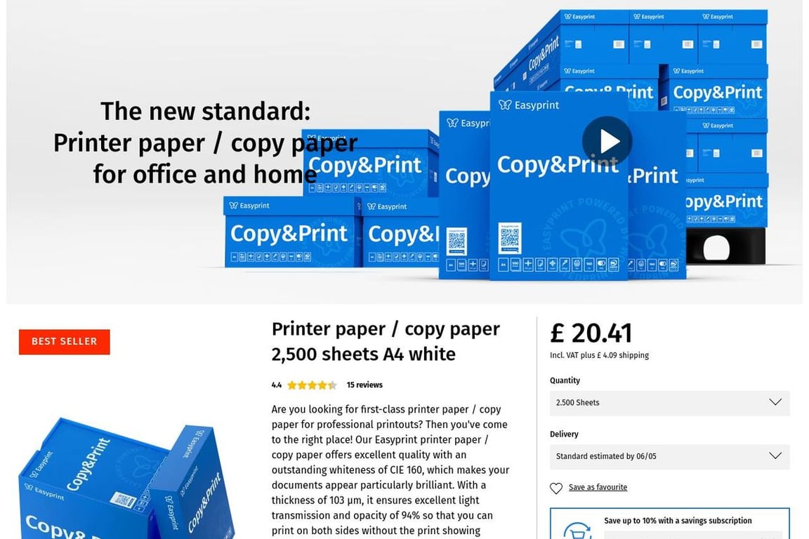 Easyprint homepage