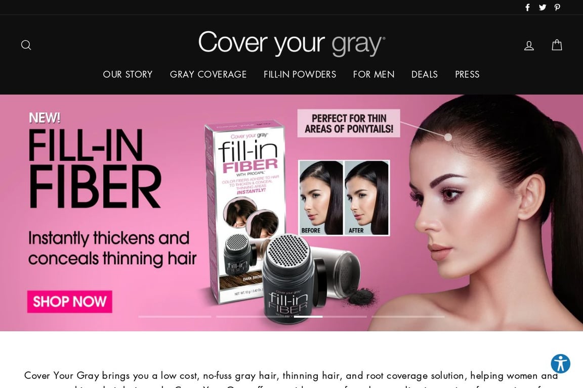 Cover Your Gray homepage