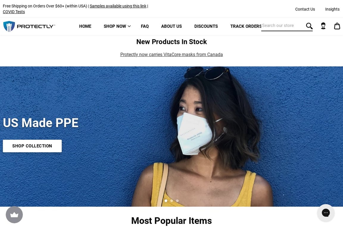 Protectly homepage