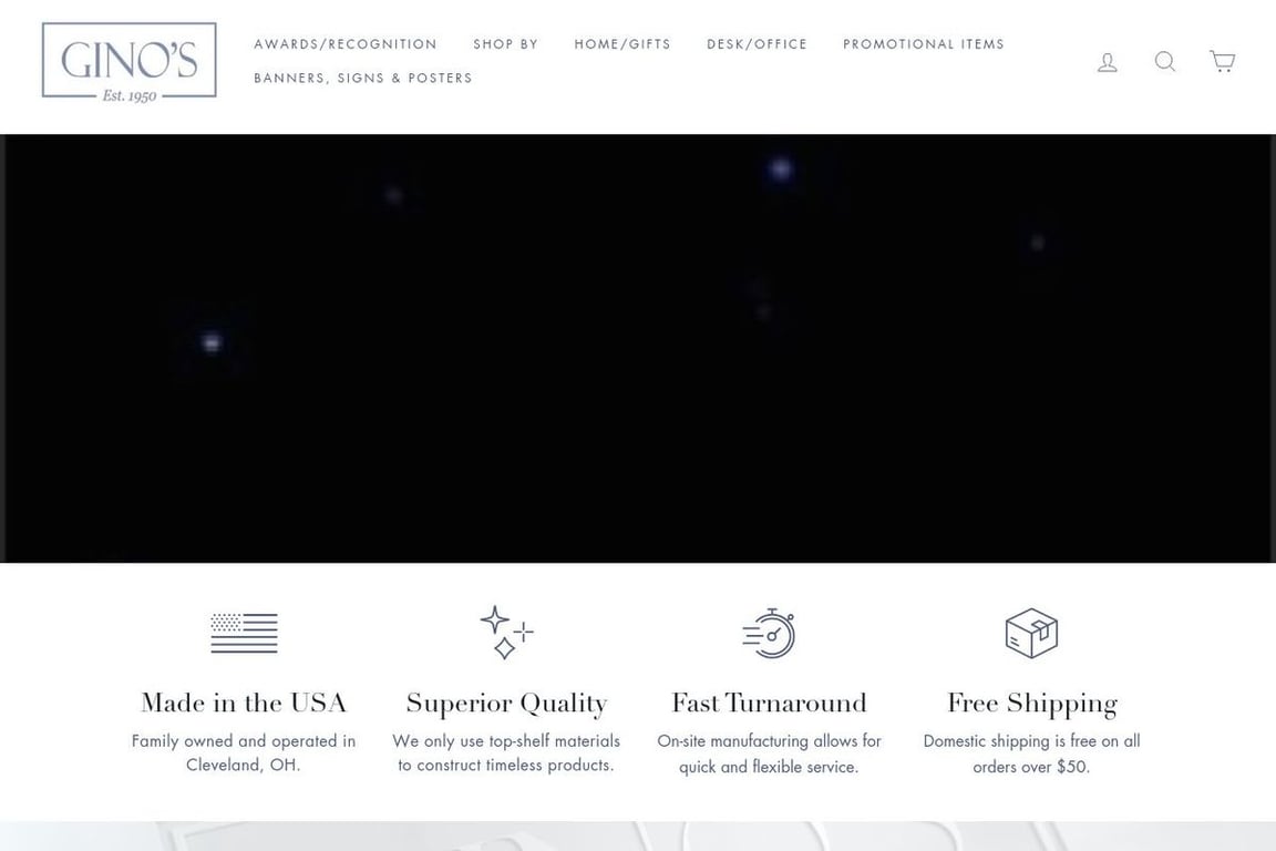 Gino’s Awards Inc. homepage