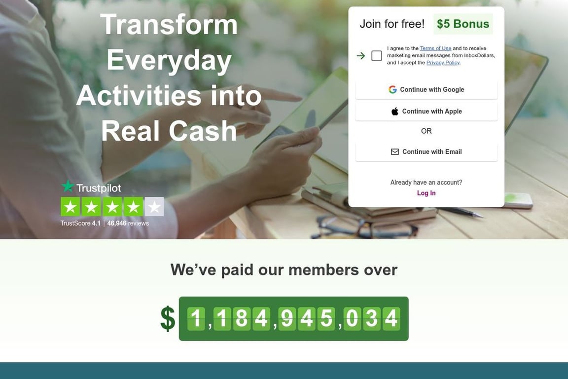 InboxDollars homepage