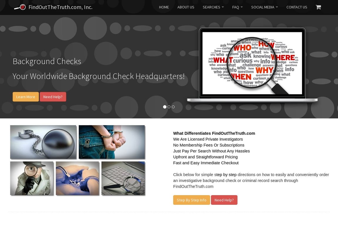 FindOutTheTruth.com homepage