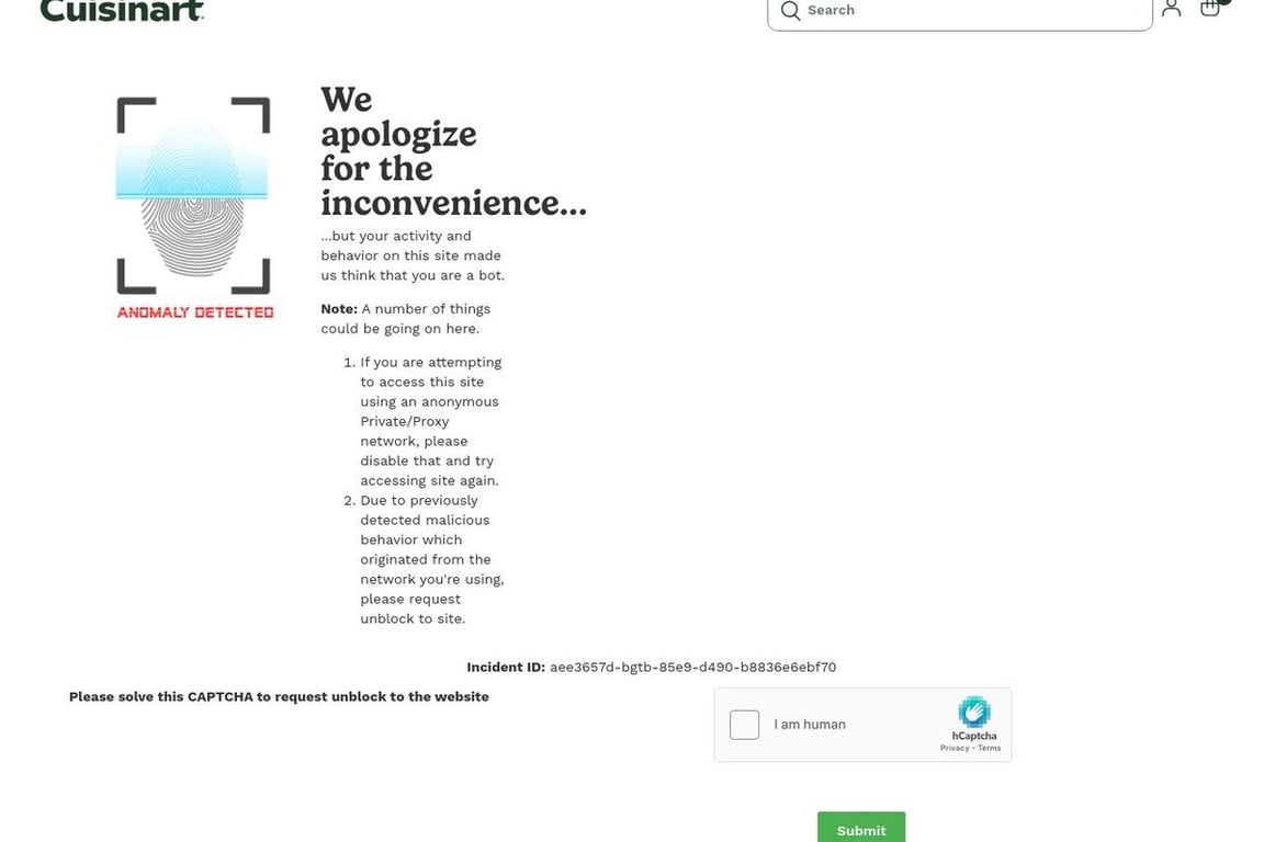 Cuisinart homepage
