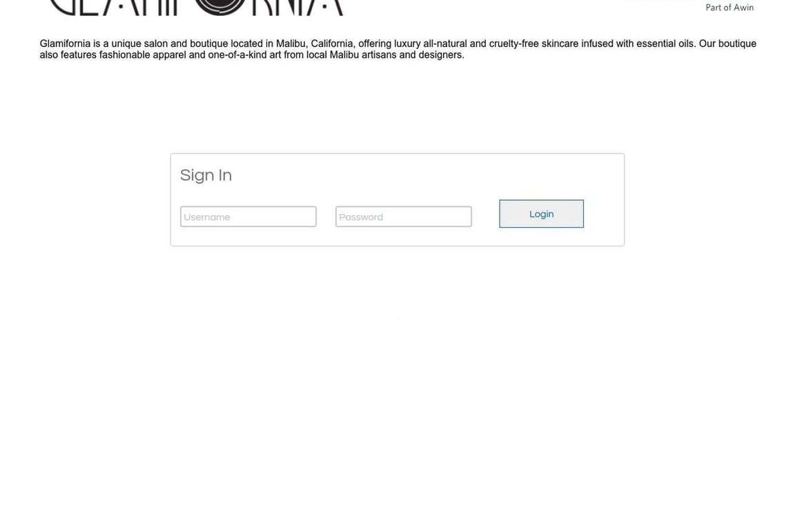 Glamifornia affiliate program signup page