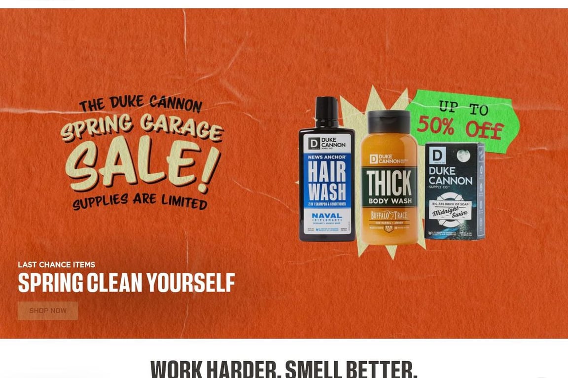 Duke Cannon Supply Co homepage