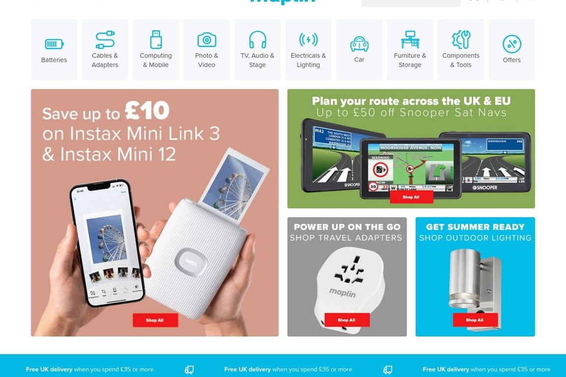 Maplin UK homepage