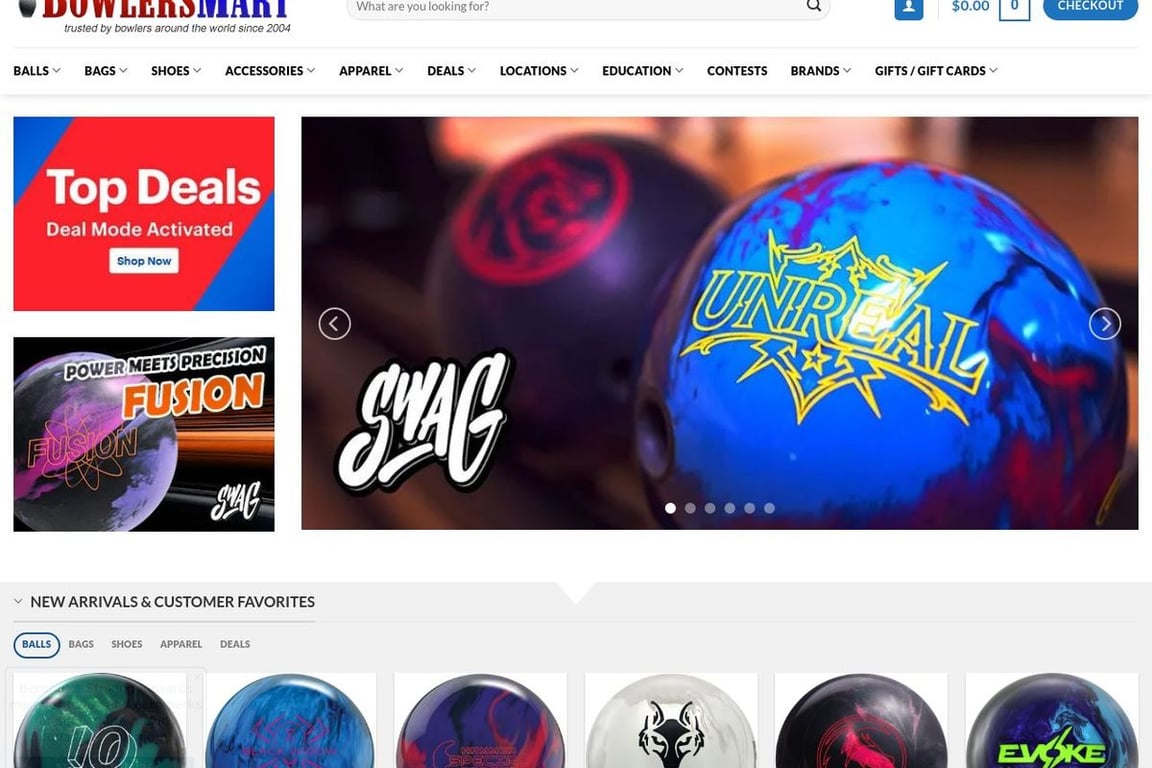 BowlersMart homepage