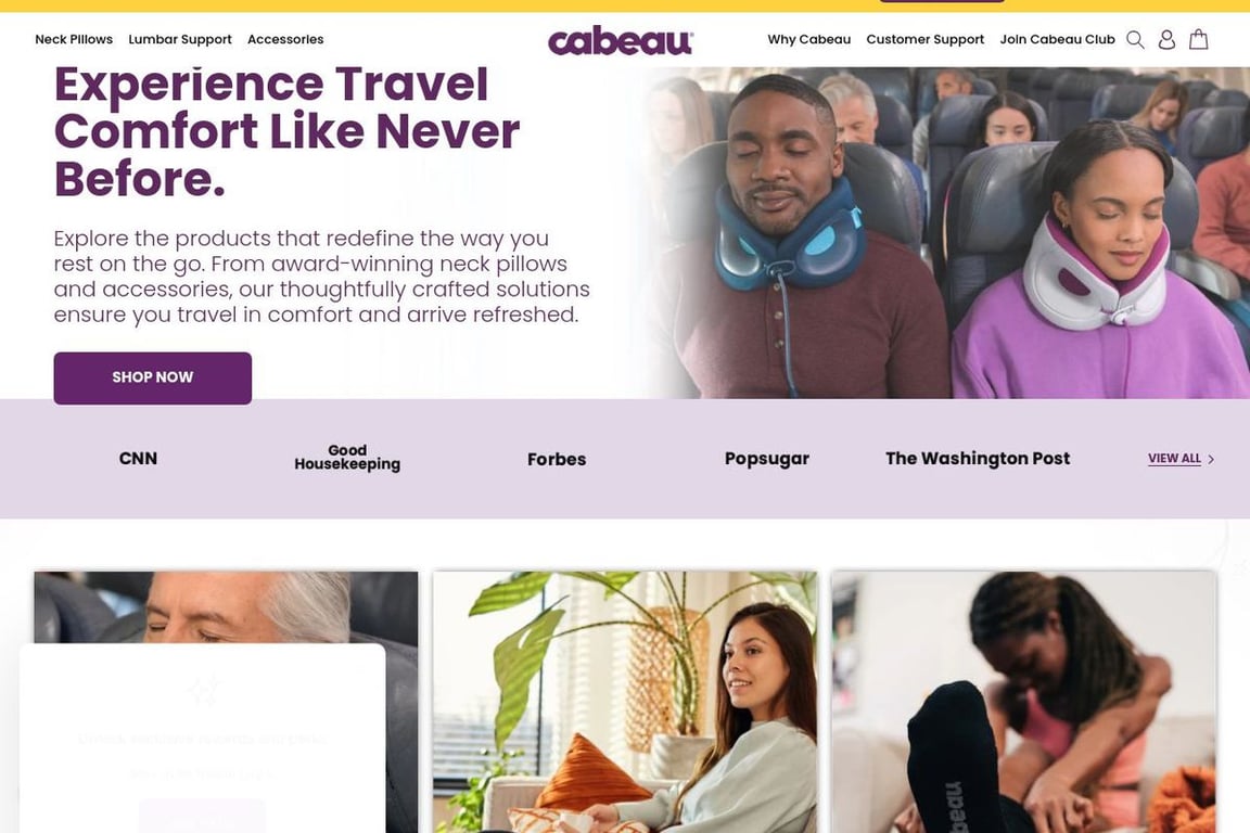 Cabeau Inc homepage