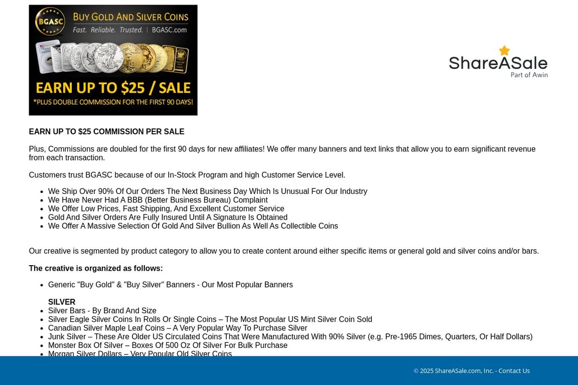 BGASC affiliate program signup page