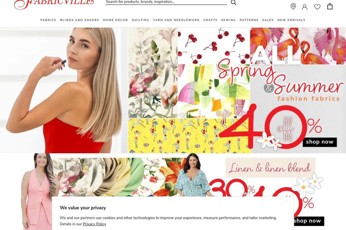 Fabricville homepage