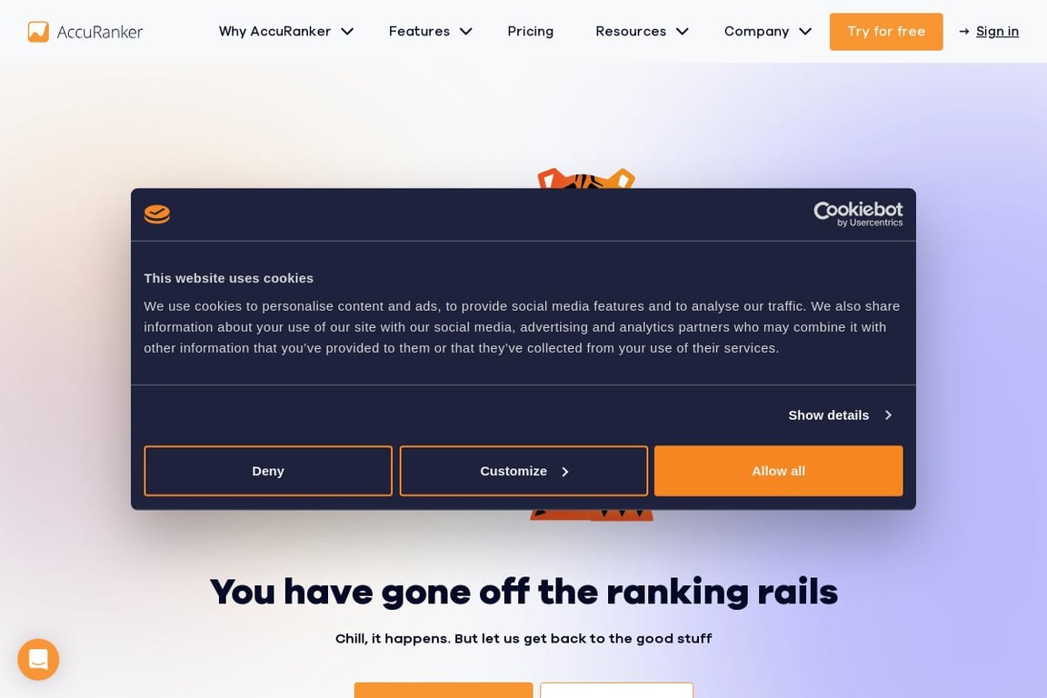 AccuRanker affiliate program signup page