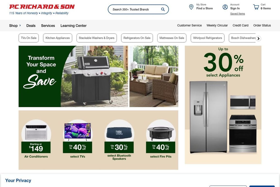 P.C. Richard & Son homepage