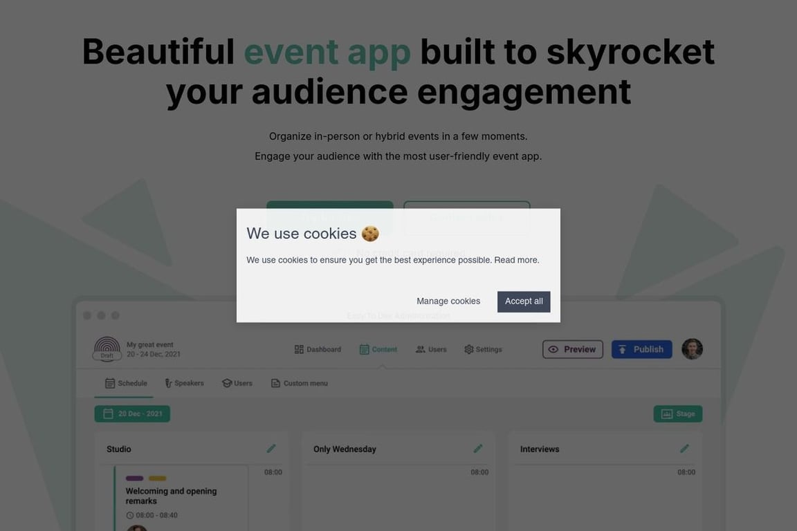 Eventee.co homepage