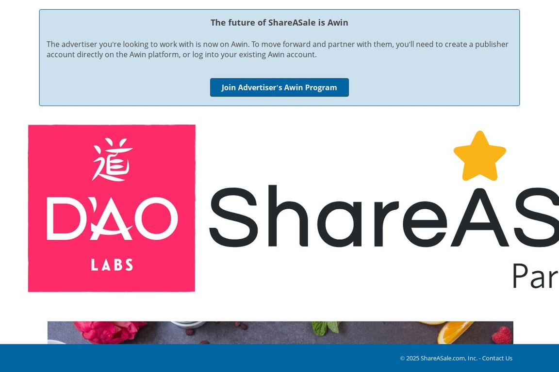 DAO Lab affiliate program signup page